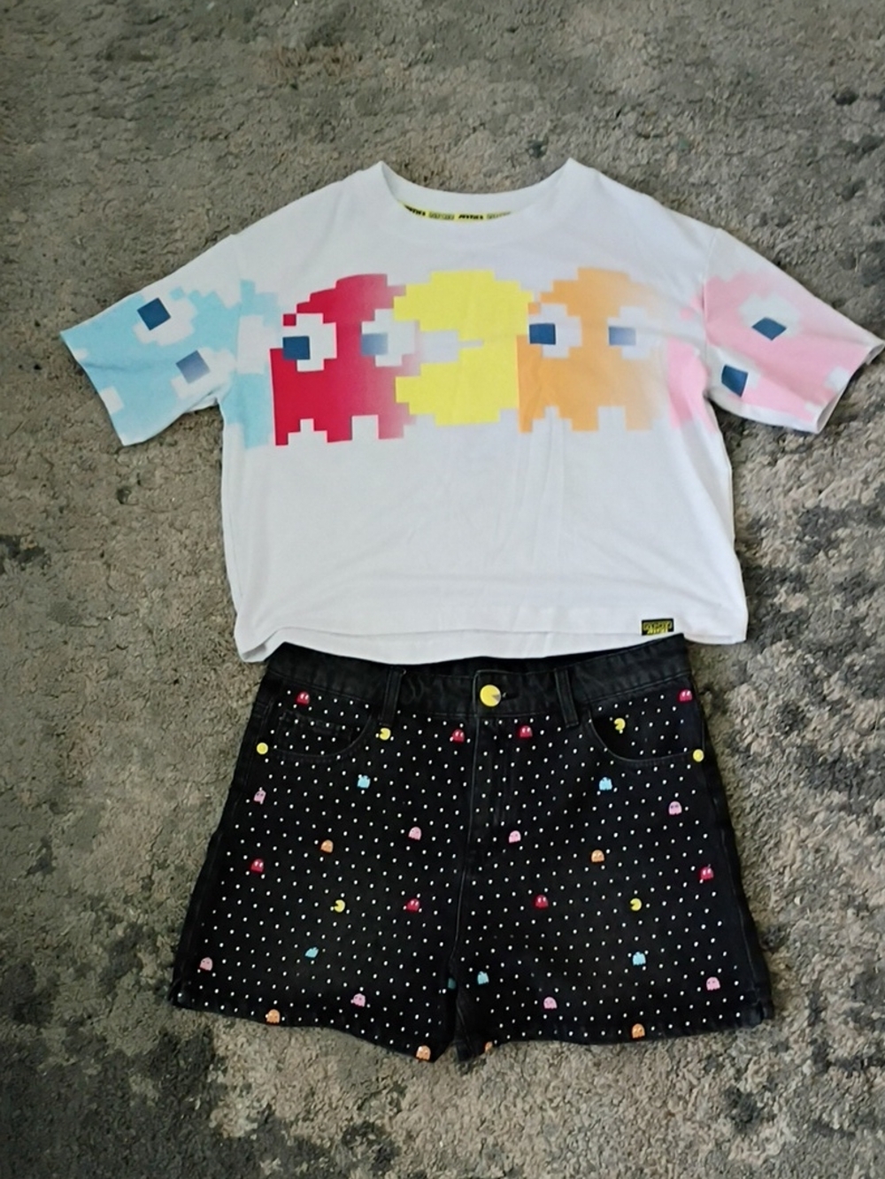 Justice Pacman Girls Shorts Set